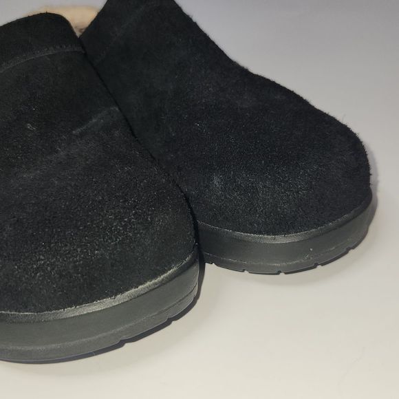 UGG Australia Black Suede platform mules - Picture 2 of 9